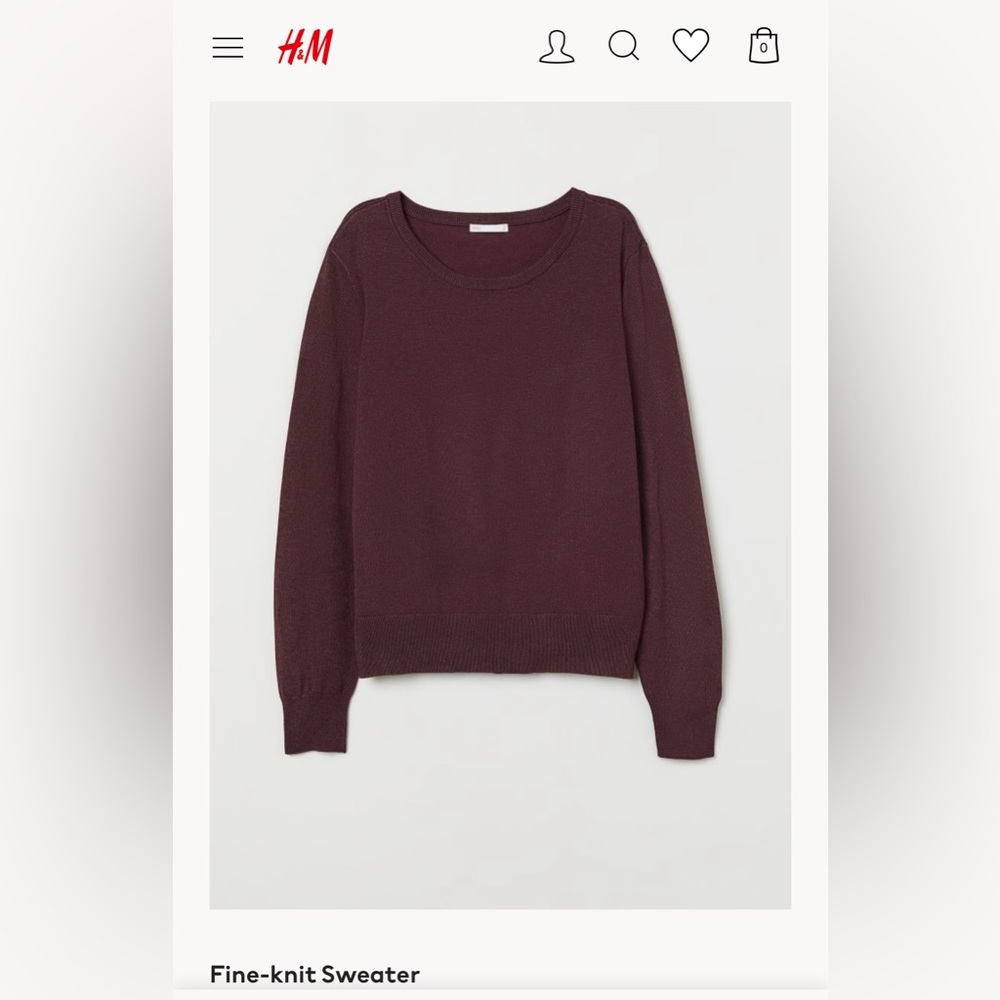 H&M Fine Knit Sweater Slim Fit